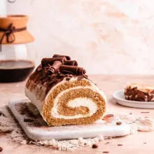 domino golden sugar and tiramisu roll cake with domino light brown sugar and powdered sugar