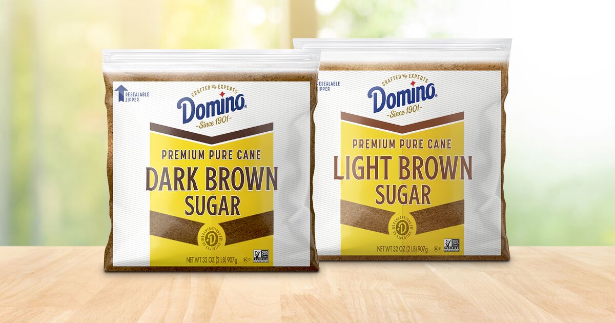 domino resealable zipper bags for fresh dark brown sugar and light brown sugar