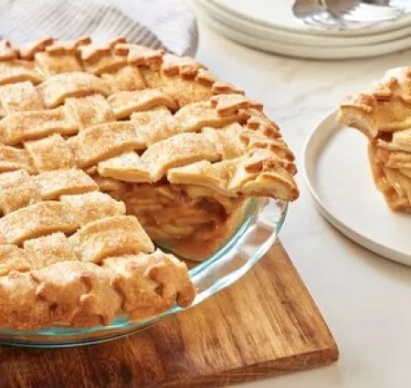 apple pie made with domino light brown sugar.