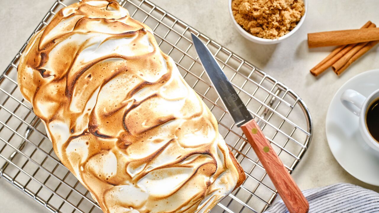 Pumpkin Bread With Meringue Topping